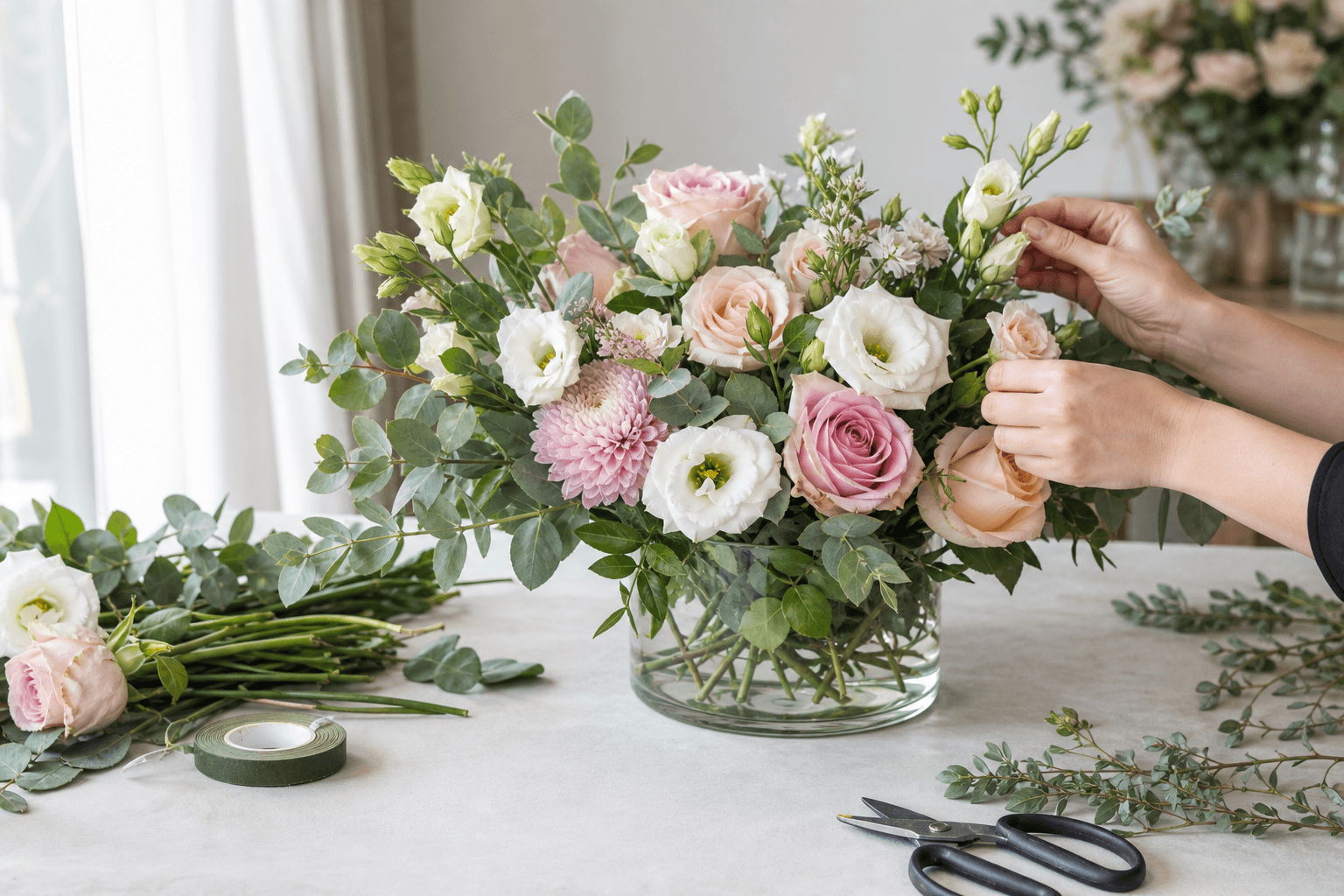 How to Arrange Flowers for a Table, Step by Step