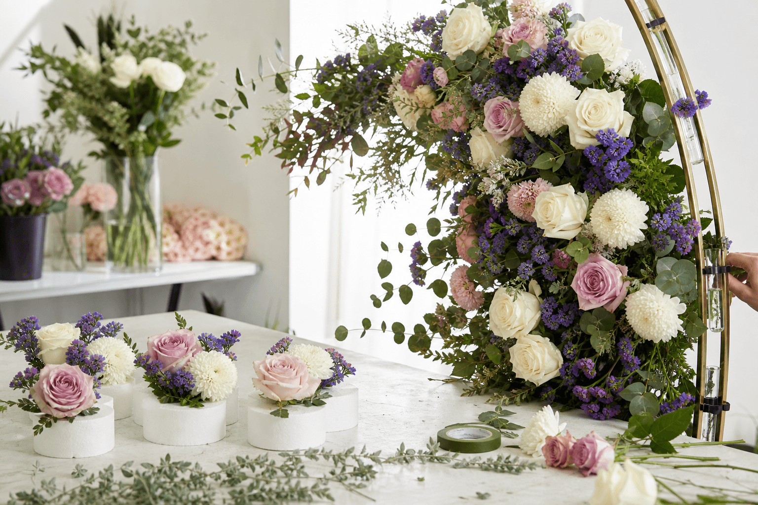 Wedding Arch and Cake Flowers: What Works and What Wilts