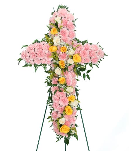 Forever in Pink Flower Cross