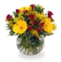 Gerbera and Rose Bouquet view 2