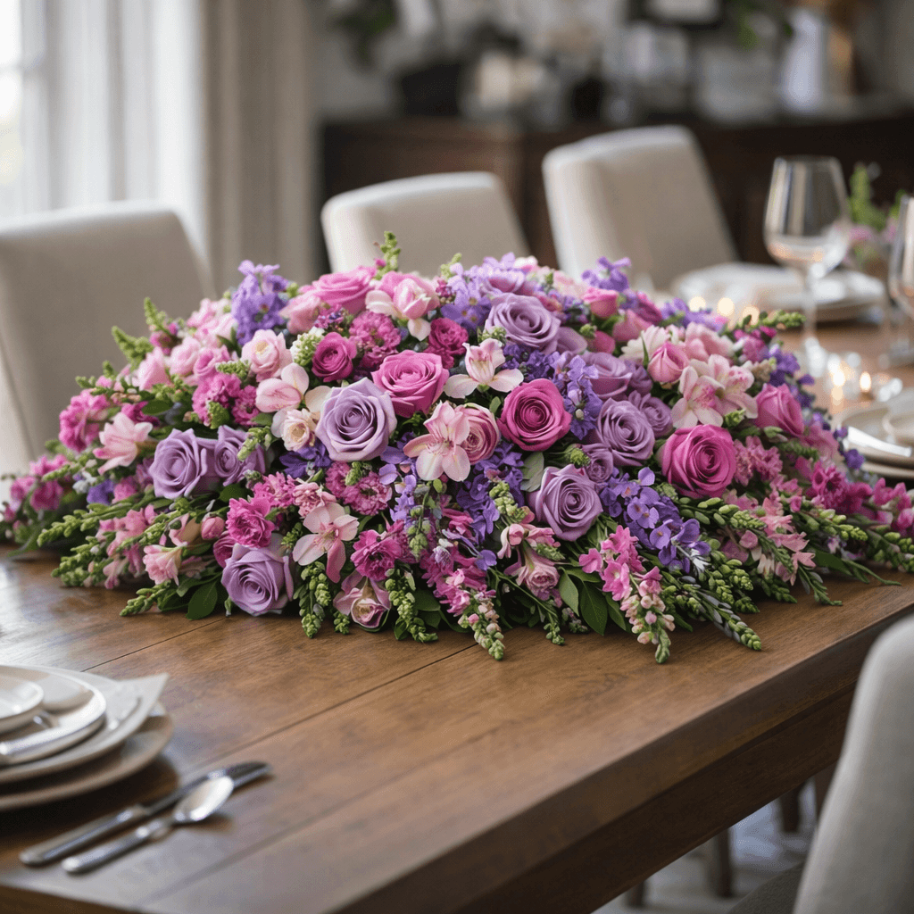 Lavender Tribute Casket Spray