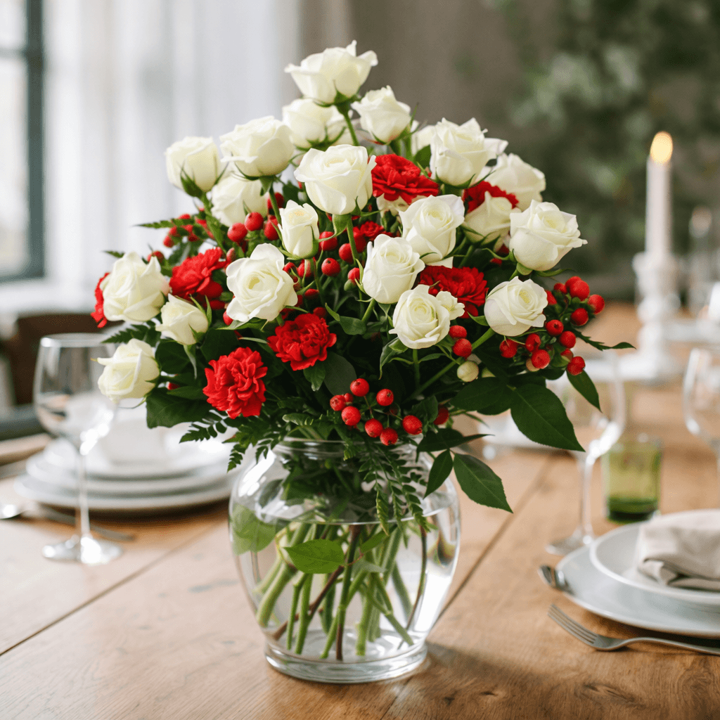 Red and White Bouquet